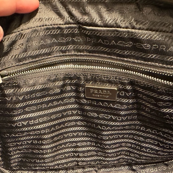 Real Prada Grey Leather Handbag Bag - Picture 7 of 9